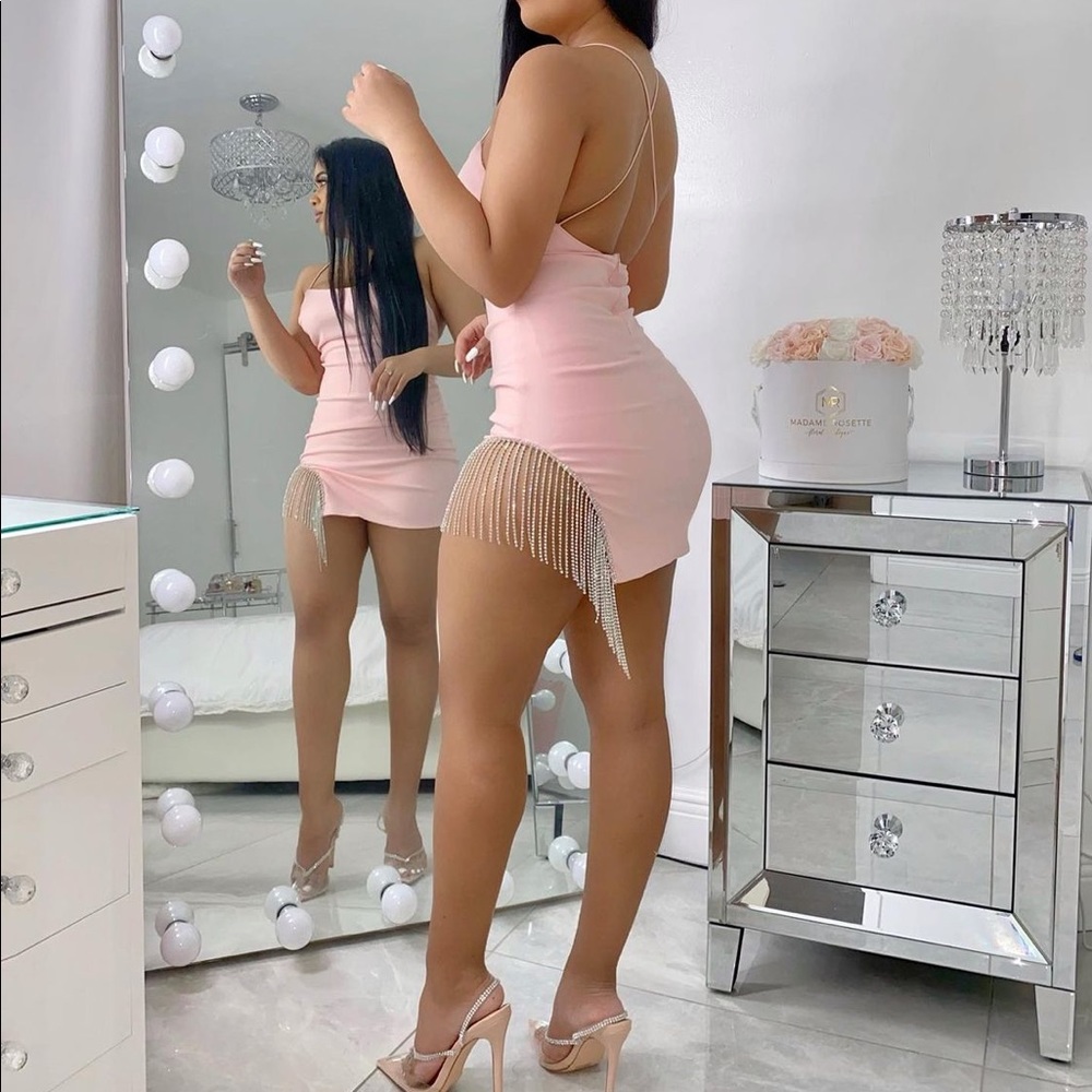 Fashion Nova Borrowed Hearts Pink Mini Dress